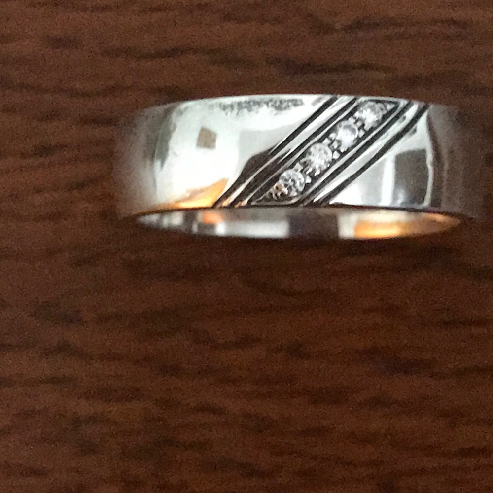 Silver Ring with CZ Accents